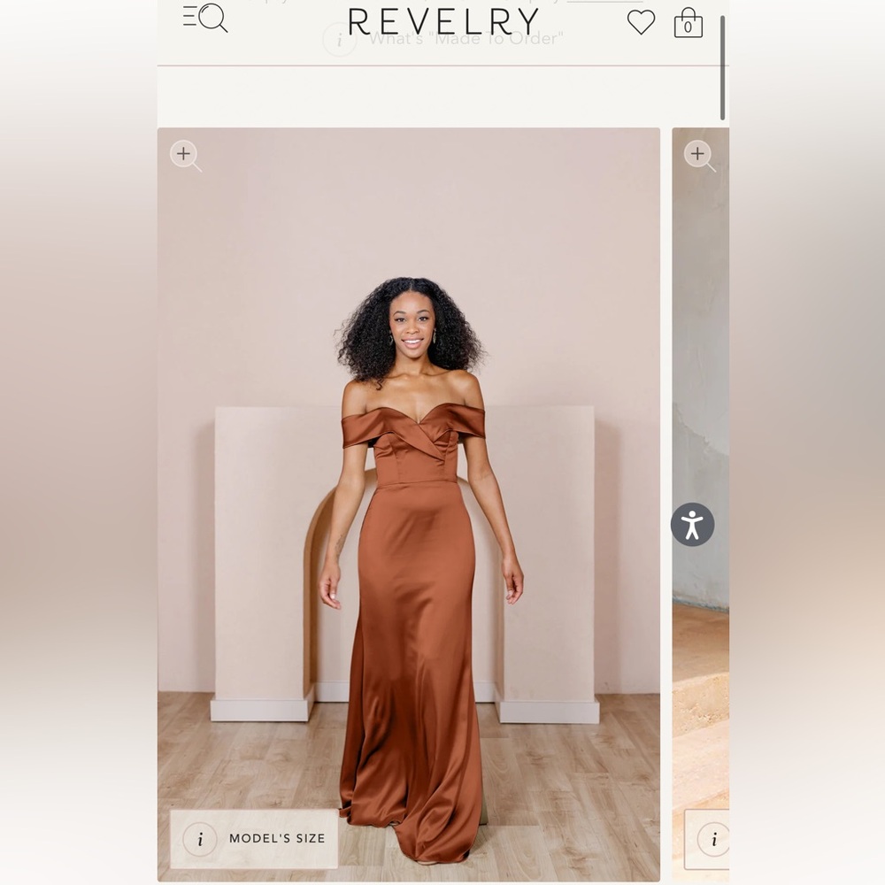 Revelry Rust color Bridesmaid Gown